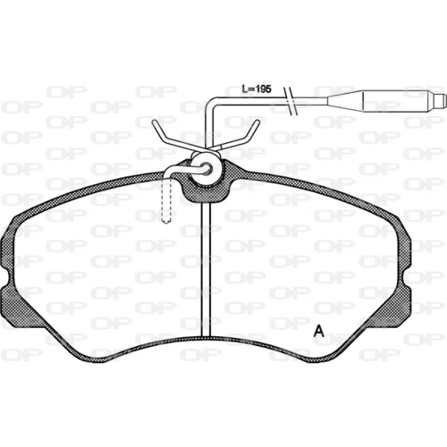 Sada brzdových platničiek kotúčovej brzdy OPEN PARTS BPA0261.02