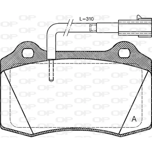 Sada brzdových platničiek kotúčovej brzdy OPEN PARTS BPA0434.32