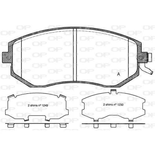 Sada brzdových platničiek kotúčovej brzdy OPEN PARTS BPA0951.04