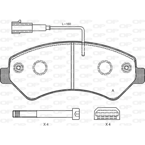 Sada brzdových platničiek kotúčovej brzdy OPEN PARTS BPA1275.12