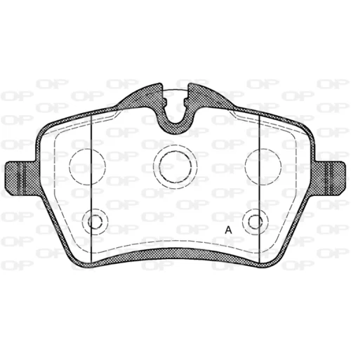 Sada brzdových platničiek kotúčovej brzdy OPEN PARTS BPA1277.00