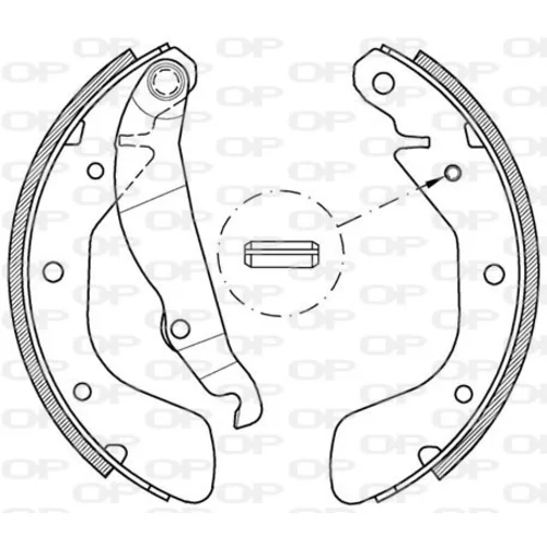 Sada brzdových čeľustí OPEN PARTS BSA2151.00