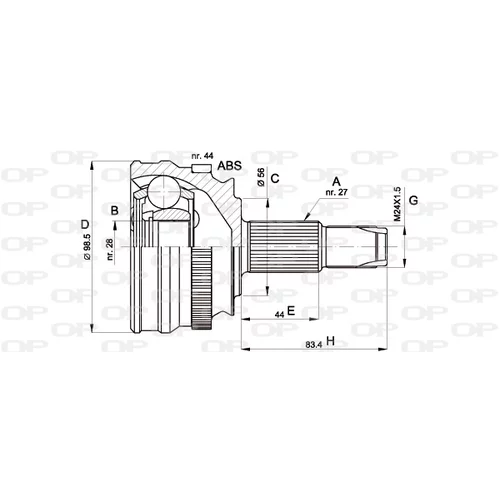 Sada kĺbov hnacieho hriadeľa OPEN PARTS CVJ5152.10
