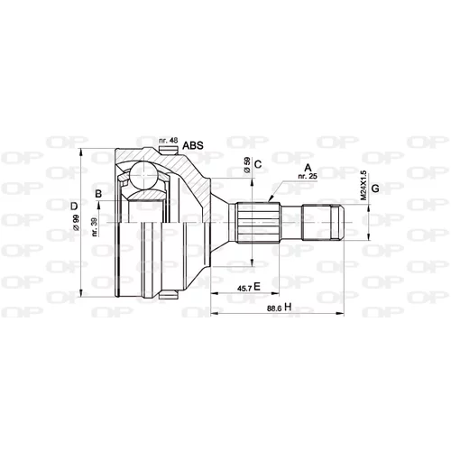 Sada kĺbov hnacieho hriadeľa OPEN PARTS CVJ5275.10