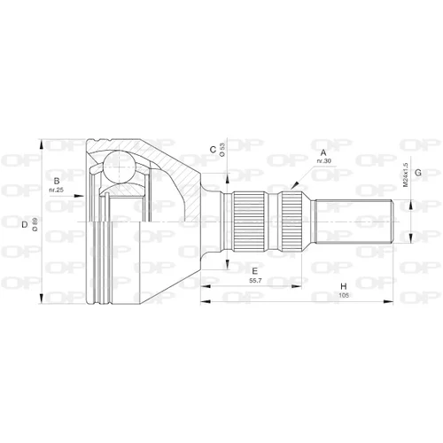 Sada kĺbov hnacieho hriadeľa OPEN PARTS CVJ5440.10