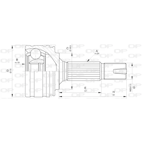 Sada kĺbov hnacieho hriadeľa OPEN PARTS CVJ5616.10