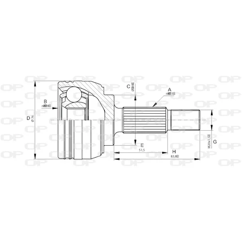 Sada kĺbov hnacieho hriadeľa OPEN PARTS CVJ5662.10