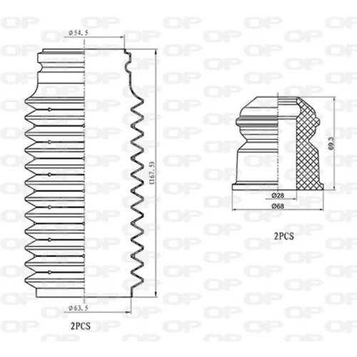 Ochranná sada tlmiča proti prachu OPEN PARTS DCK5039.04