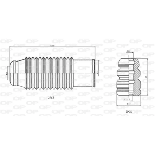 Ochranná sada tlmiča proti prachu OPEN PARTS DCK5081.04