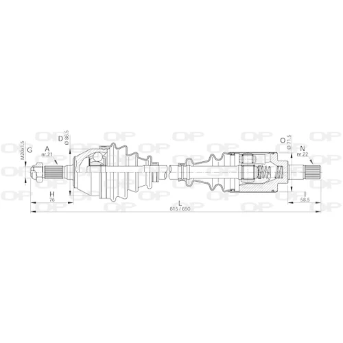 Hnací hriadeľ OPEN PARTS DRS6030.00