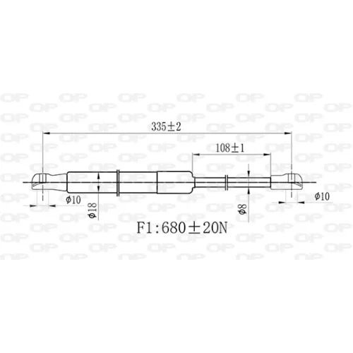 Plynová vzpera, kapota motora OPEN PARTS GSR6448.00