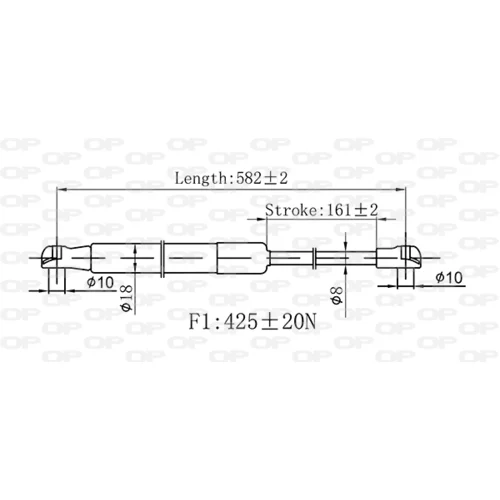 Pneumatická pružina, Batožinový/nákladný priestor GSR6547.00 (OPEN PARTS) - obr. 1