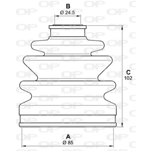 Manžeta hnacieho hriadeľa - opravná sada SJK7027.00 (OPEN PARTS) - obr. 1