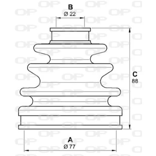 Manžeta hnacieho hriadeľa - opravná sada SJK7072.00 (OPEN PARTS) - obr. 1