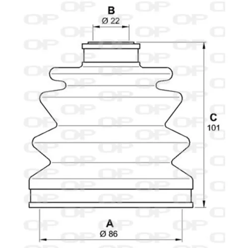 Manžeta hnacieho hriadeľa - opravná sada SJK7184.00 (OPEN PARTS) - obr. 1