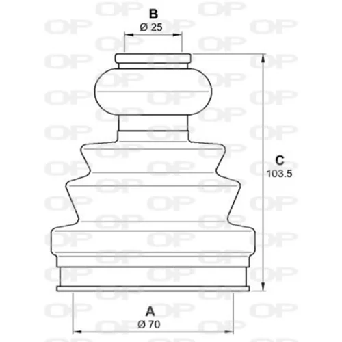 Manžeta hnacieho hriadeľa - opravná sada SJK7214.00 (OPEN PARTS) - obr. 1
