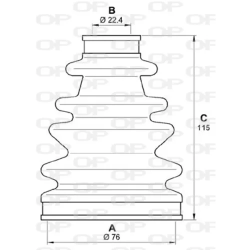 Manžeta hnacieho hriadeľa - opravná sada SJK7223.00 (OPEN PARTS) - obr. 1