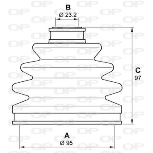 Manžeta hnacieho hriadeľa - opravná sada SJK7236.00 (OPEN PARTS) - obr. 1
