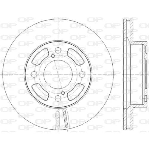 Brzdový kotúč OPEN PARTS BDA2825.20