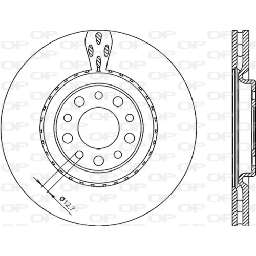 Brzdový kotúč OPEN PARTS BDR2254.20