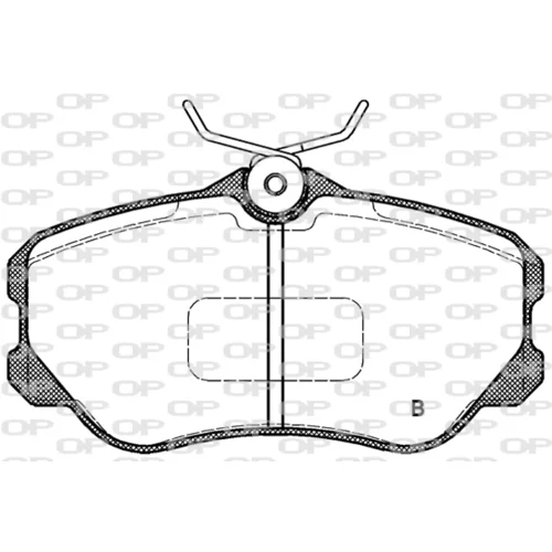 Sada brzdových platničiek kotúčovej brzdy BPA0303.12 (OPEN PARTS) - obr. 1