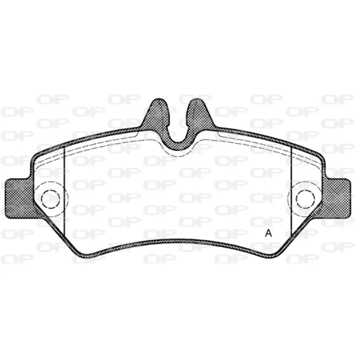 Sada brzdových platničiek kotúčovej brzdy OPEN PARTS BPA1246.00