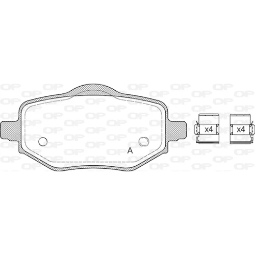 Sada brzdových platničiek kotúčovej brzdy OPEN PARTS BPA1952.00