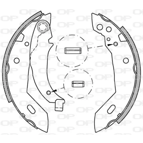 Sada brzdových čeľustí OPEN PARTS BSA2041.00