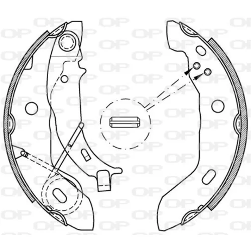 Sada brzdových čeľustí OPEN PARTS BSA2161.00