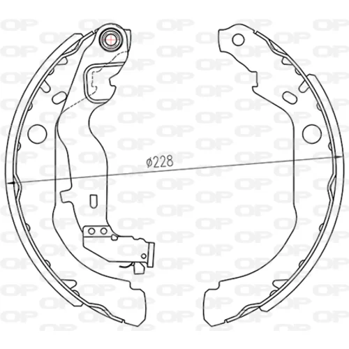 Sada brzdových čeľustí OPEN PARTS BSA2264.00