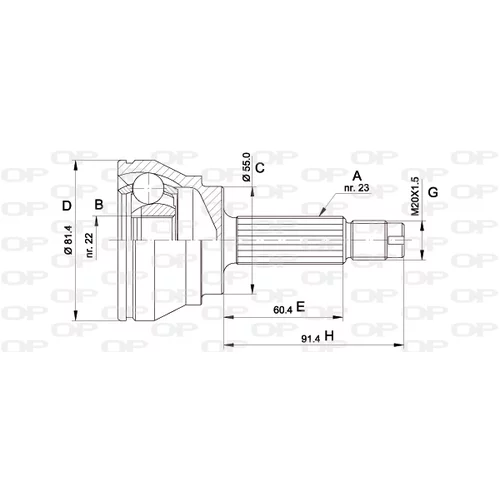 Sada kĺbov hnacieho hriadeľa OPEN PARTS CVJ5012.10