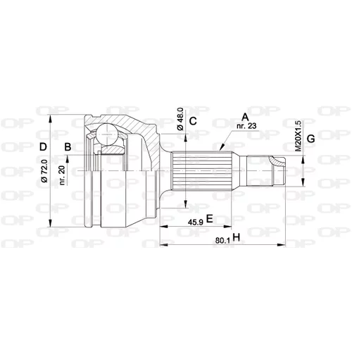 Sada kĺbov hnacieho hriadeľa OPEN PARTS CVJ5037.10