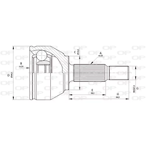 Sada kĺbov hnacieho hriadeľa OPEN PARTS CVJ5681.10