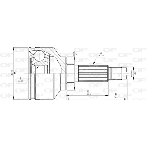 Sada kĺbov hnacieho hriadeľa OPEN PARTS CVJ5714.10