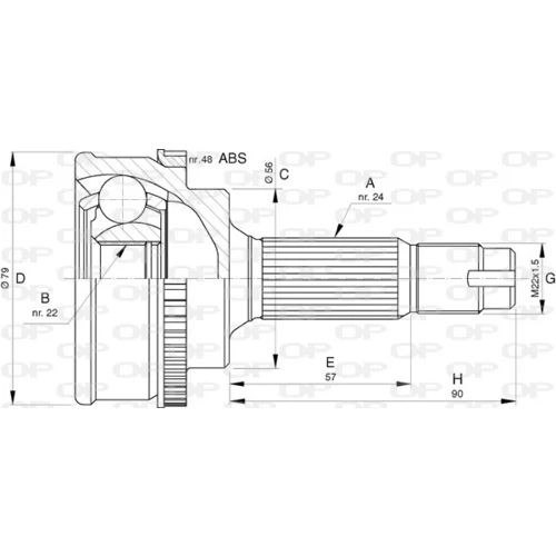 Sada kĺbov hnacieho hriadeľa OPEN PARTS CVJ5759.10