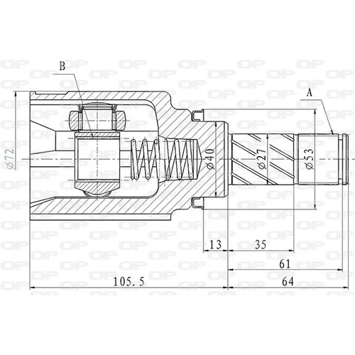 Sada kĺbov hnacieho hriadeľa OPEN PARTS CVJ5867.20