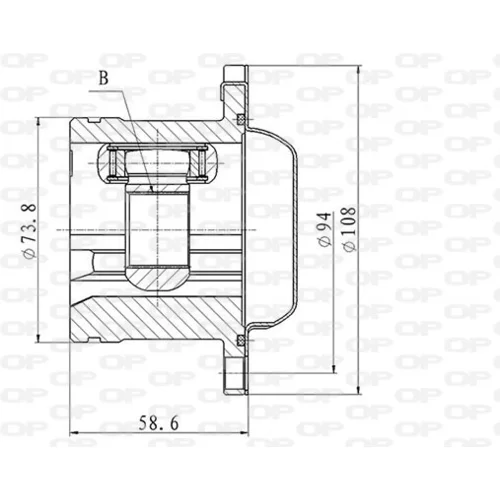 Sada kĺbov hnacieho hriadeľa OPEN PARTS CVJ5869.20