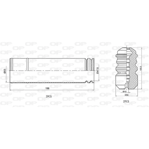 Ochranná sada tlmiča proti prachu OPEN PARTS DCK5071.04
