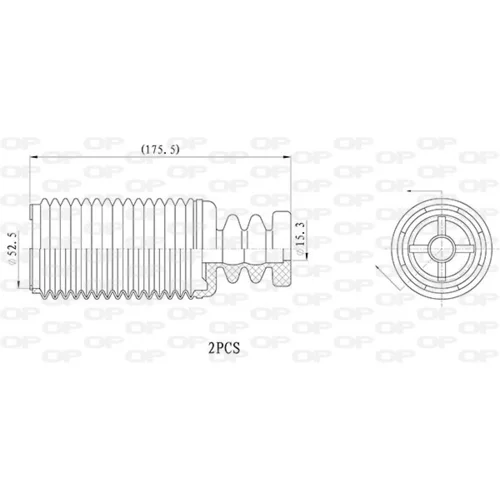 Ochranná sada tlmiča proti prachu OPEN PARTS DCK5103.02