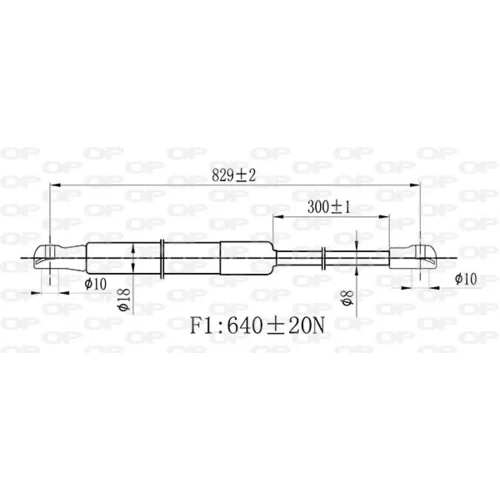 Plynová vzpera, kapota motora OPEN PARTS GSR6474.00