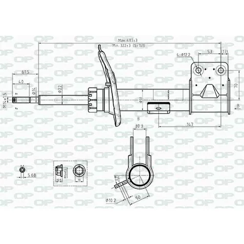Tlmič pérovania OPEN PARTS SAB8481.31
