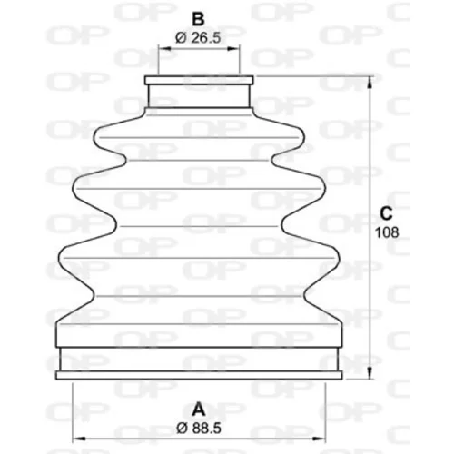 Manžeta hnacieho hriadeľa - opravná sada SJK7115.00 (OPEN PARTS) - obr. 1
