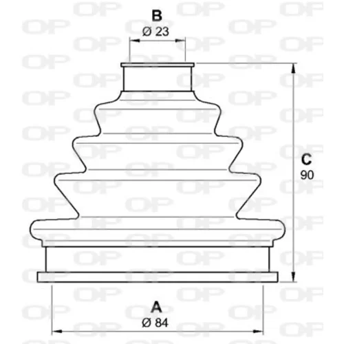 Manžeta hnacieho hriadeľa - opravná sada SJK7122.00 (OPEN PARTS) - obr. 1