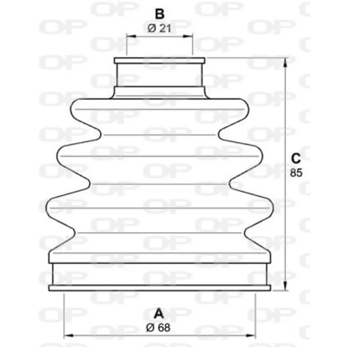 Manžeta hnacieho hriadeľa - opravná sada SJK7142.00 (OPEN PARTS) - obr. 1
