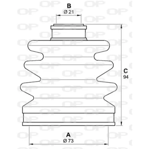 Manžeta hnacieho hriadeľa - opravná sada SJK7167.00 (OPEN PARTS) - obr. 1