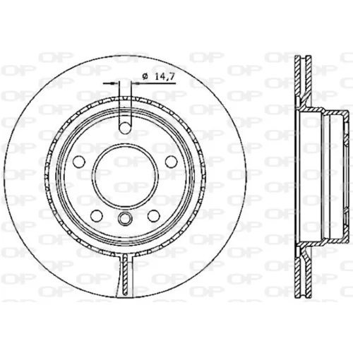 Brzdový kotúč OPEN PARTS BDR2334.20