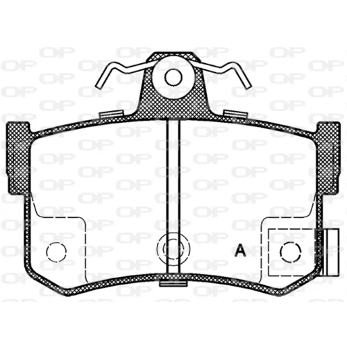 Sada brzdových platničiek kotúčovej brzdy OPEN PARTS BPA0251.12