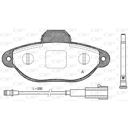 Sada brzdových platničiek kotúčovej brzdy OPEN PARTS BPA0414.21