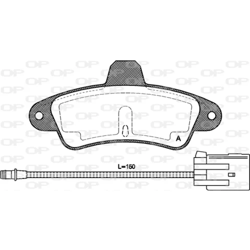 Sada brzdových platničiek kotúčovej brzdy OPEN PARTS BPA0433.02