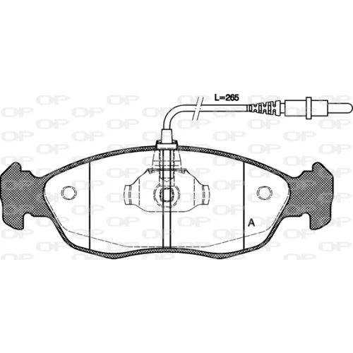 Sada brzdových platničiek kotúčovej brzdy OPEN PARTS BPA0461.02